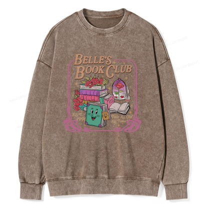 Pagewings Belle's Book Club Unisex Washed Sweatshirt