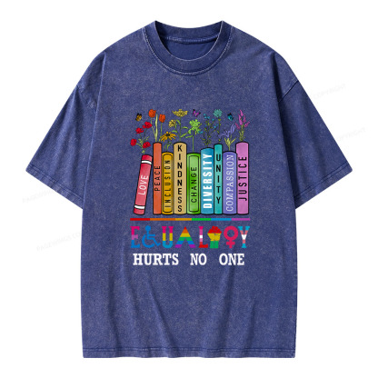Pagewings Equality Hurts No One Unisex Washed T-shirt