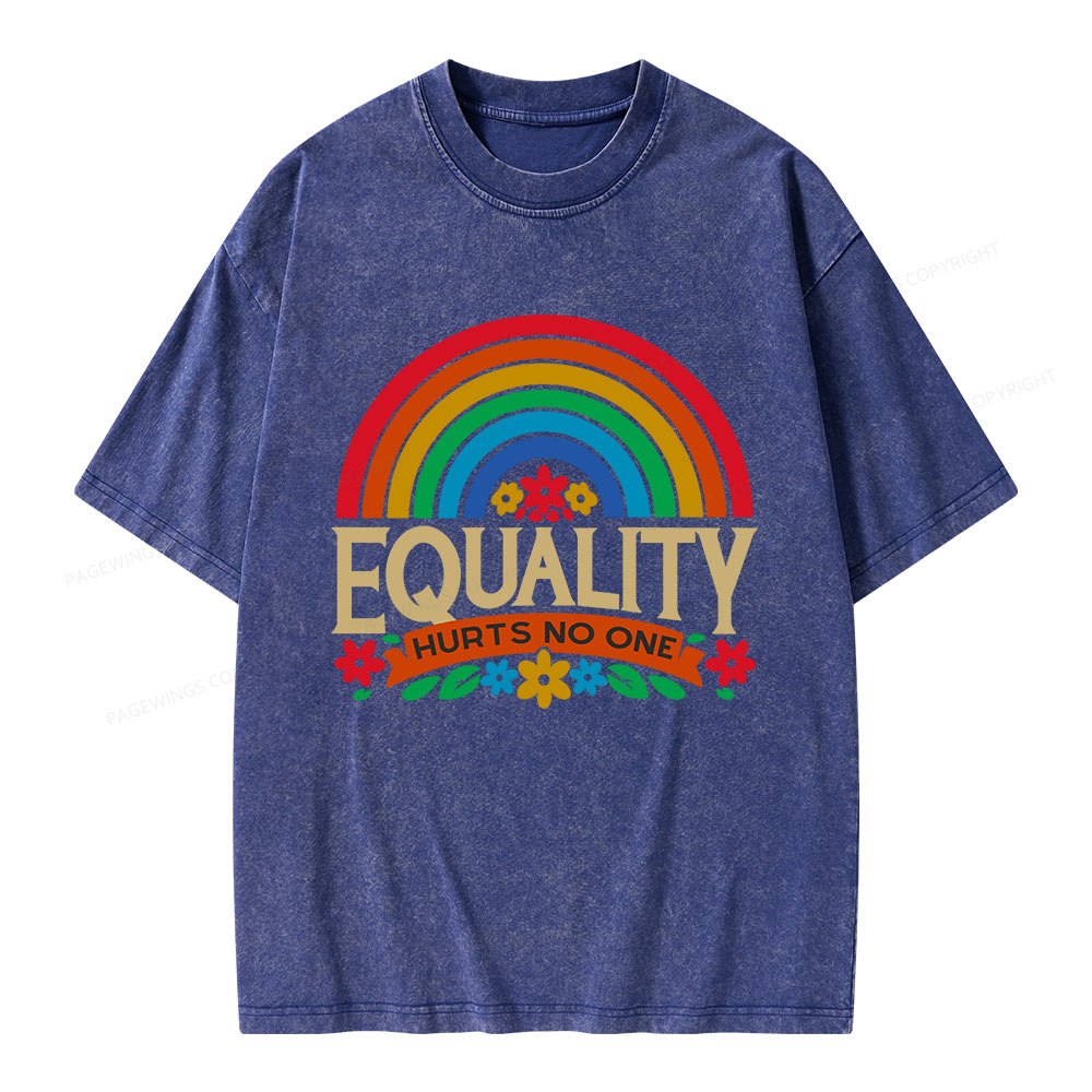 Pagewings Equality Hurts No One Unisex Washed T-shirt