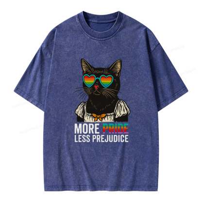 Pagewings More Pride Less Prejudice Unisex Washed T-shirt
