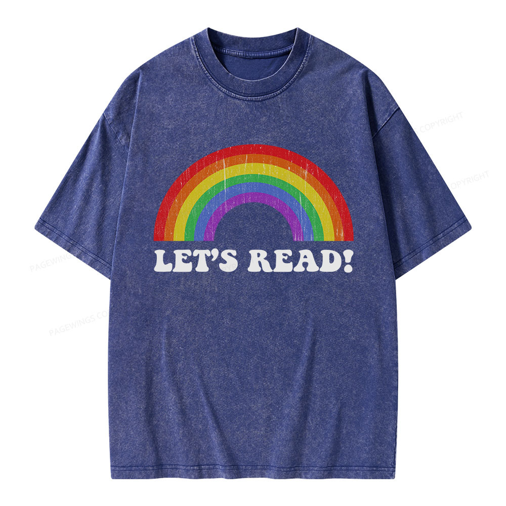 Pagewings Let's Read Unisex Washed T-shirt