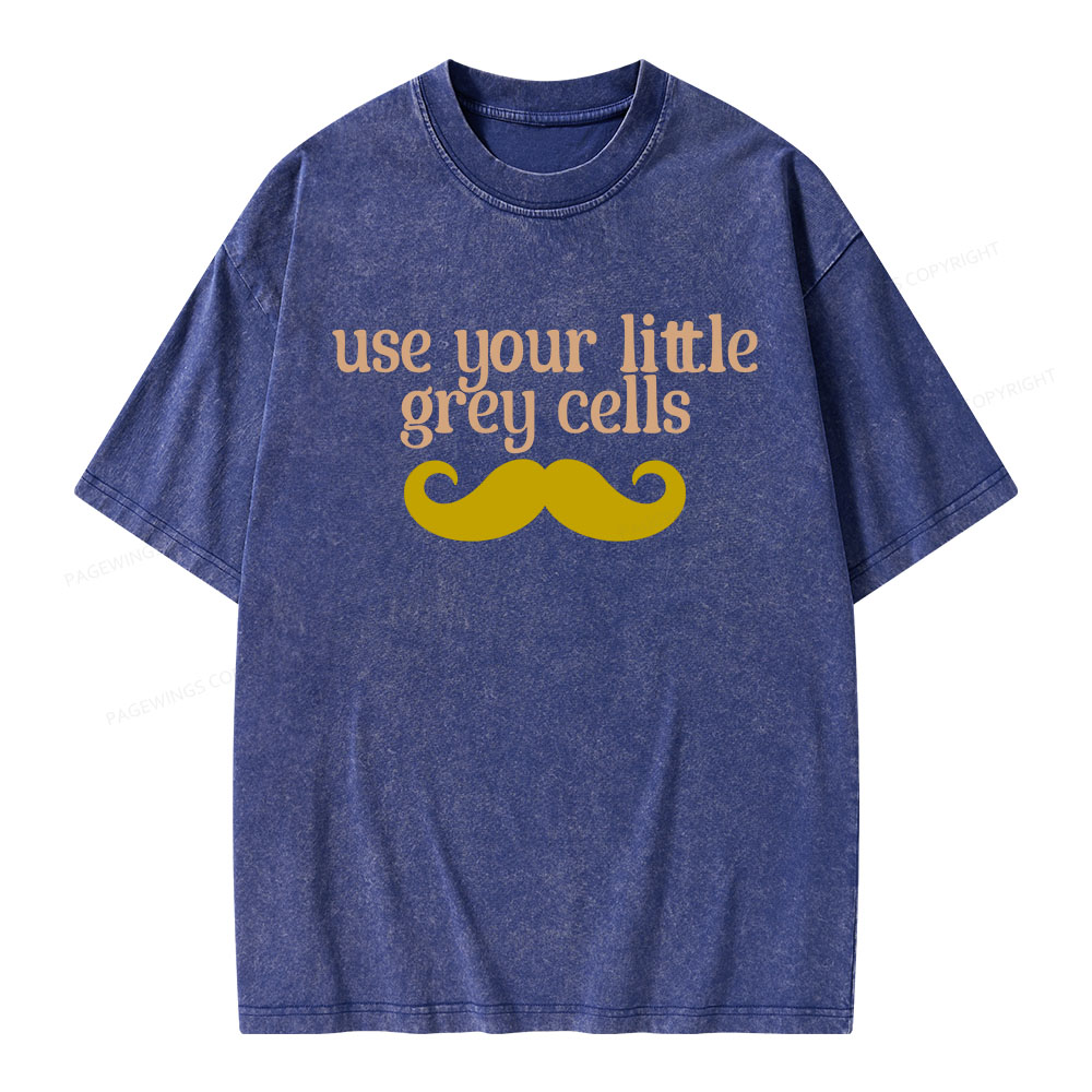 Pagewings Use Your Little Grey Cells Unisex Washed T-shirt