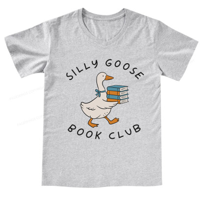 Pagewings Silly Goose Book Club V-neck T-shirt