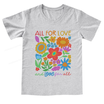 Pagewings All For Love  V-neck T-shirt