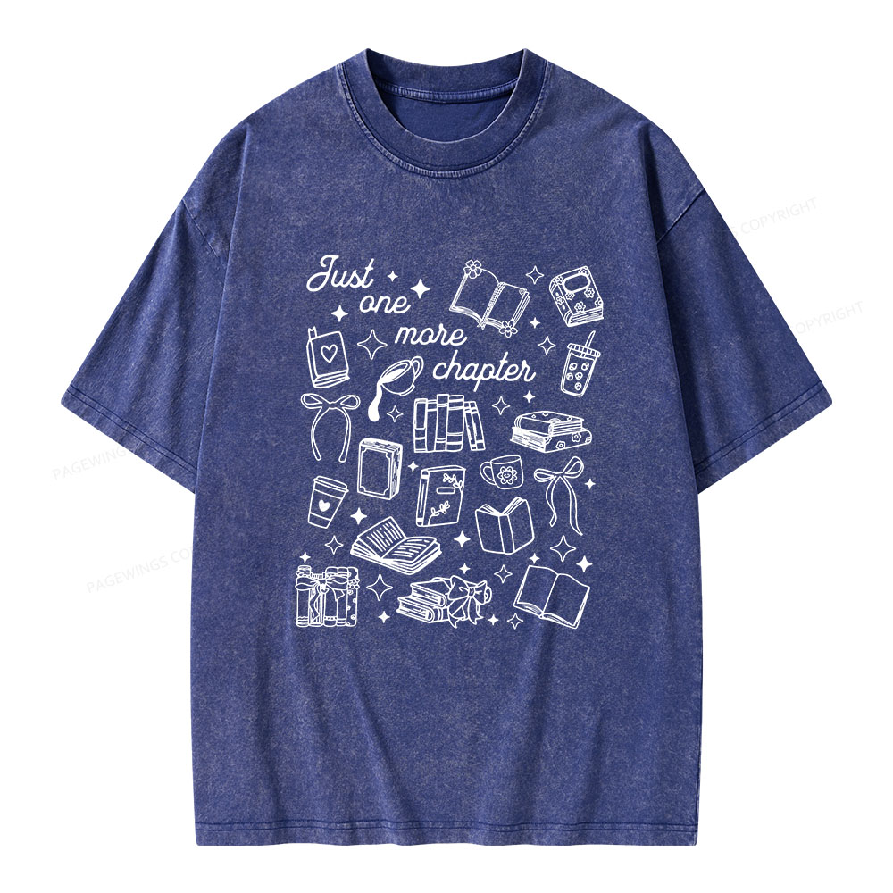 Pagewings Just One More Chapter Unisex Washed T-shirt