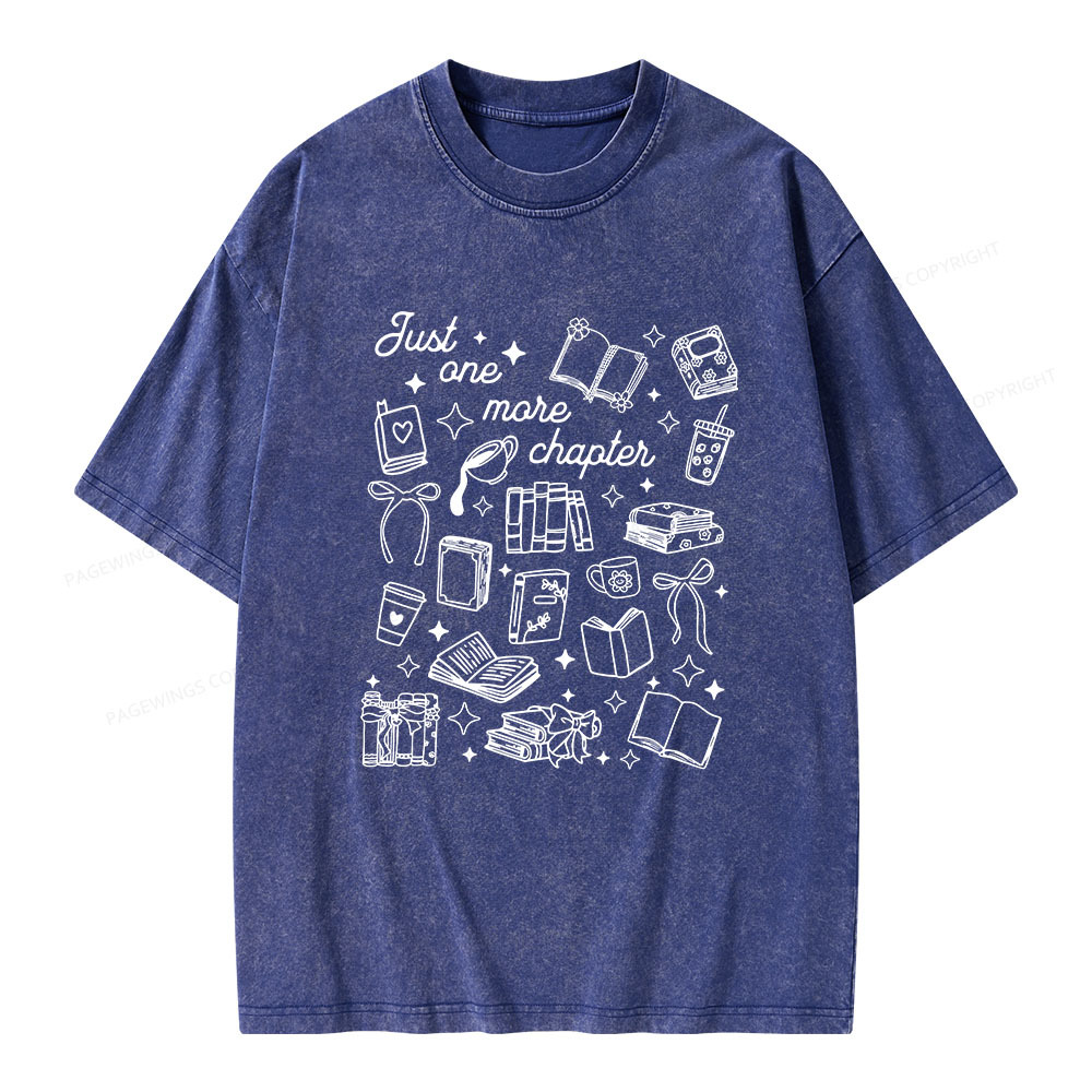 Pagewings Just One More Chapter Unisex Washed T-shirt