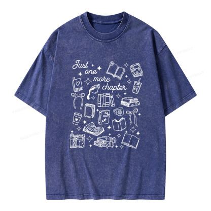 Pagewings Just One More Chapter Unisex Washed T-shirt