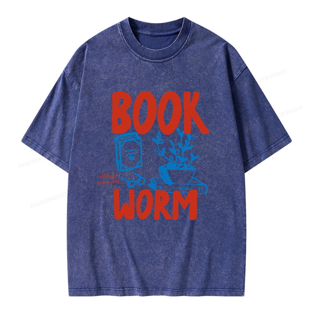 Pagewings Bookworm Unisex Washed T-shirt