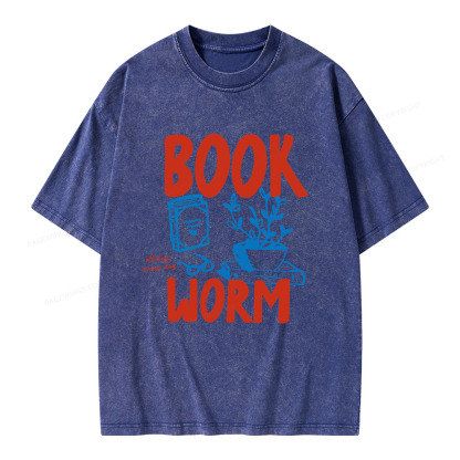 Pagewings Bookworm Unisex Washed T-shirt