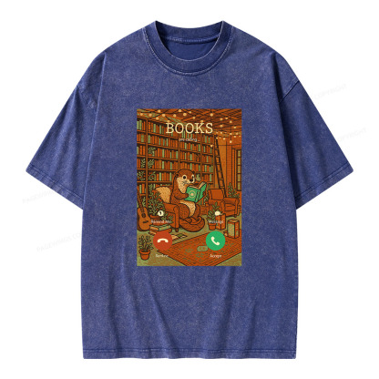 Pagewings Books Are Calling... Unisex Washed T-shirt