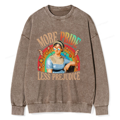 Pagewings More Pride Less Prejudice Unisex Washed Sweatshirt