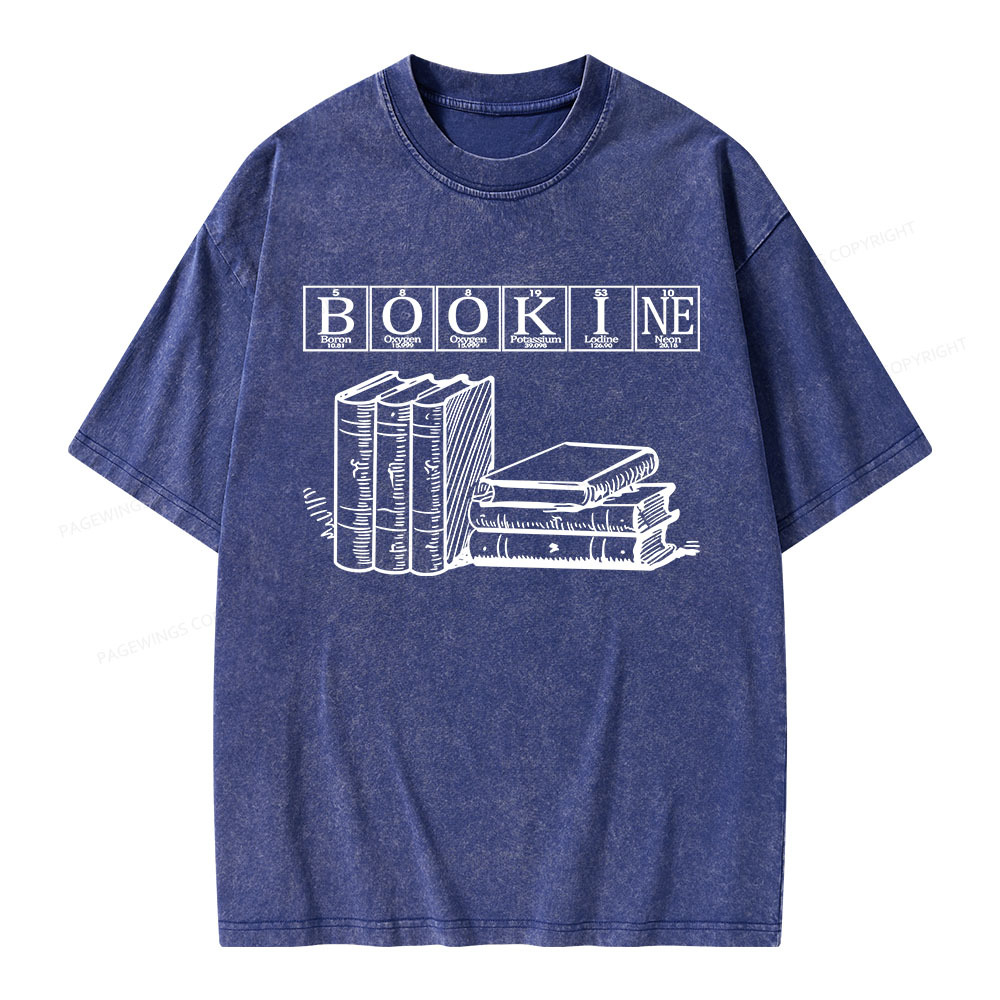Pagewings Bookine Boron Oxygen Unisex Washed T-shirt
