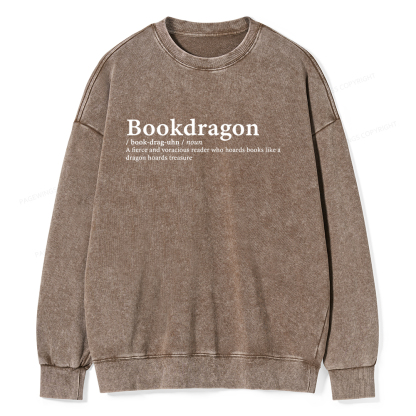 Pagewin Bookvoyager: Journey Through Words book lover Unisex Washed Sweatshirt