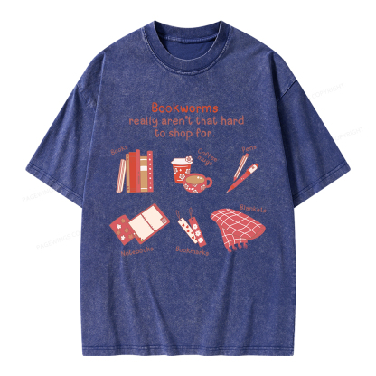 Pagewing Bookworms Really Aren't That Hard To Shop For Unisex Washed T-shirt
