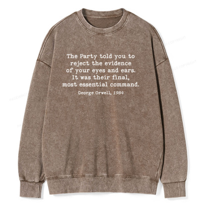 Pagewings It Was Their Final Most Essential Command Unisex Washed Sweatshirt