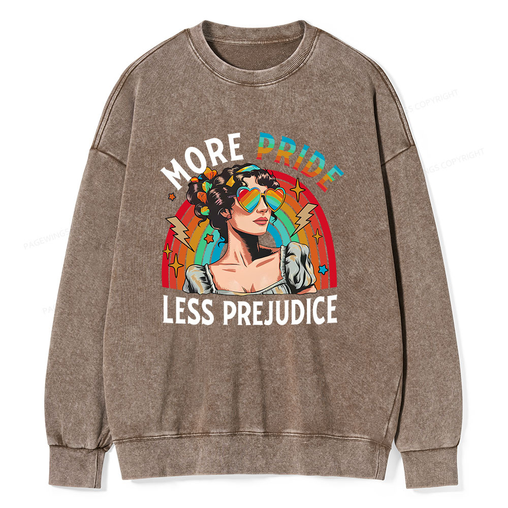 Pagewings More Pride Less Prejudice Unisex Washed Sweatshirt
