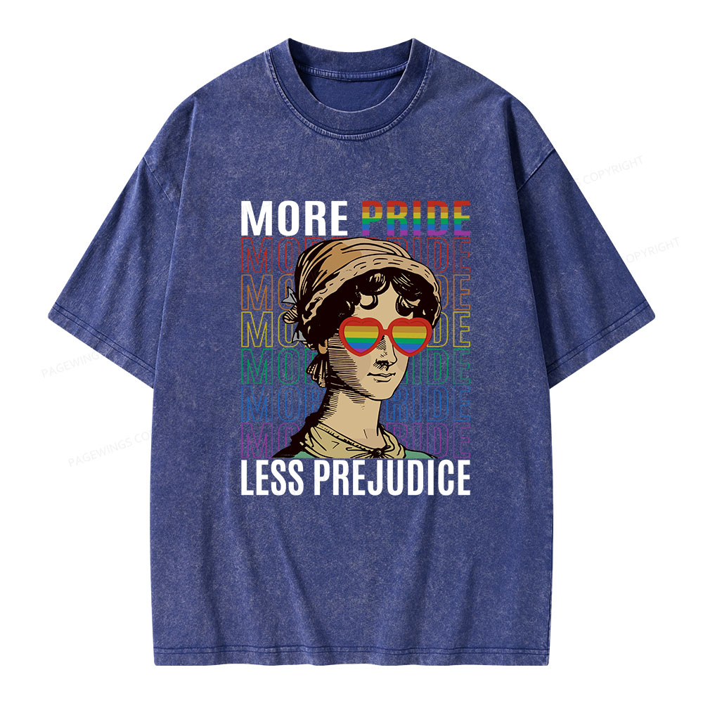 Pagewings More Pride Less Prejudice Love Unisex Washed T-shirt