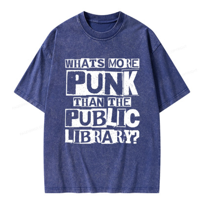 Pagewings What‘s More Punk Than the Public Library Unisex Washed T-shirt