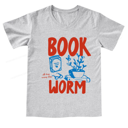 Pagewings Bookworm V-neck T-shirt