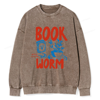 Pagewings Bookworm Unisex Washed Sweatshirt