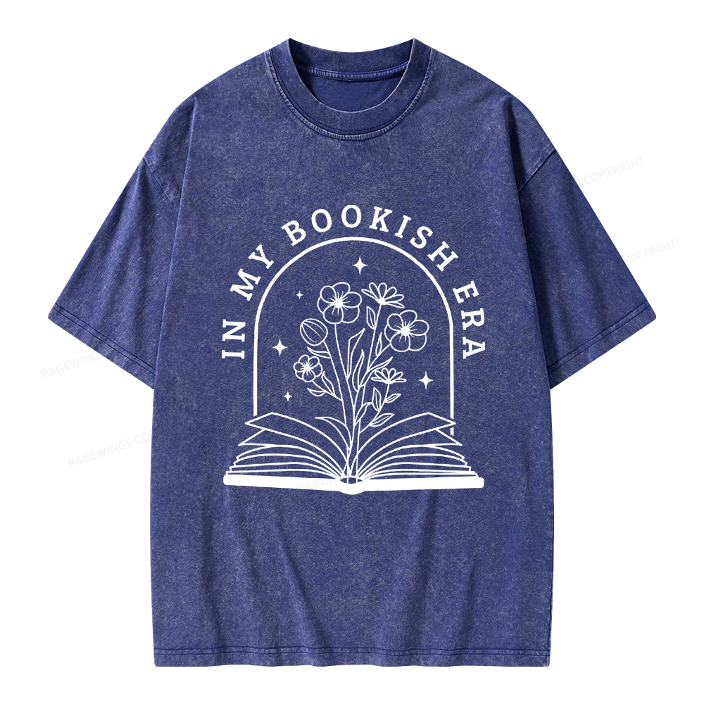 Pagewings In My Bookish Era Books Unisex Washed T-shirt