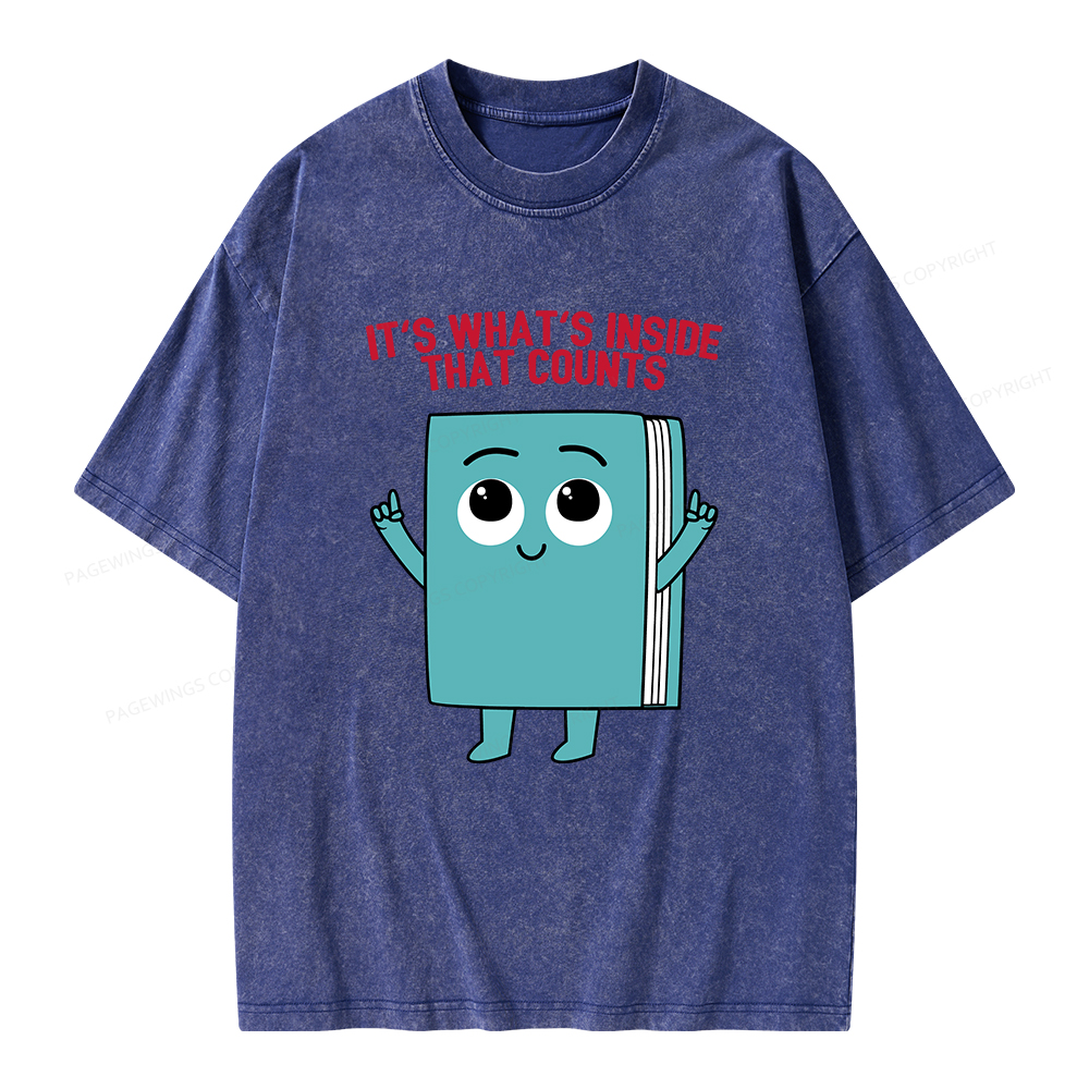 Pagewings It's What's Inside That Counts Unisex Washed T-shirt