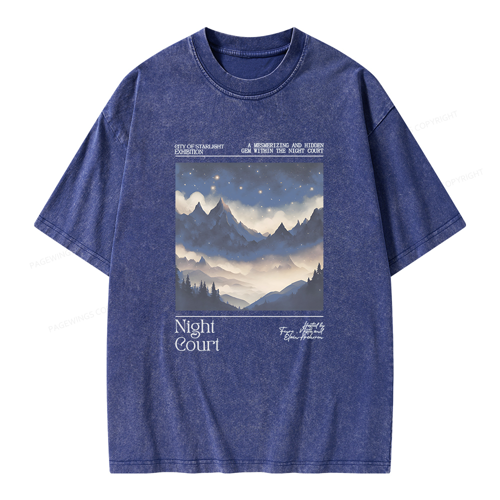 Pagewings Night Court Unisex Washed T-shirt