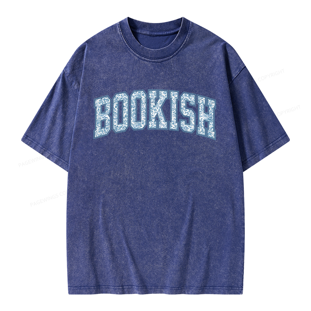 Pagewings Bookish Book Lover Unisex Washed T-shirt