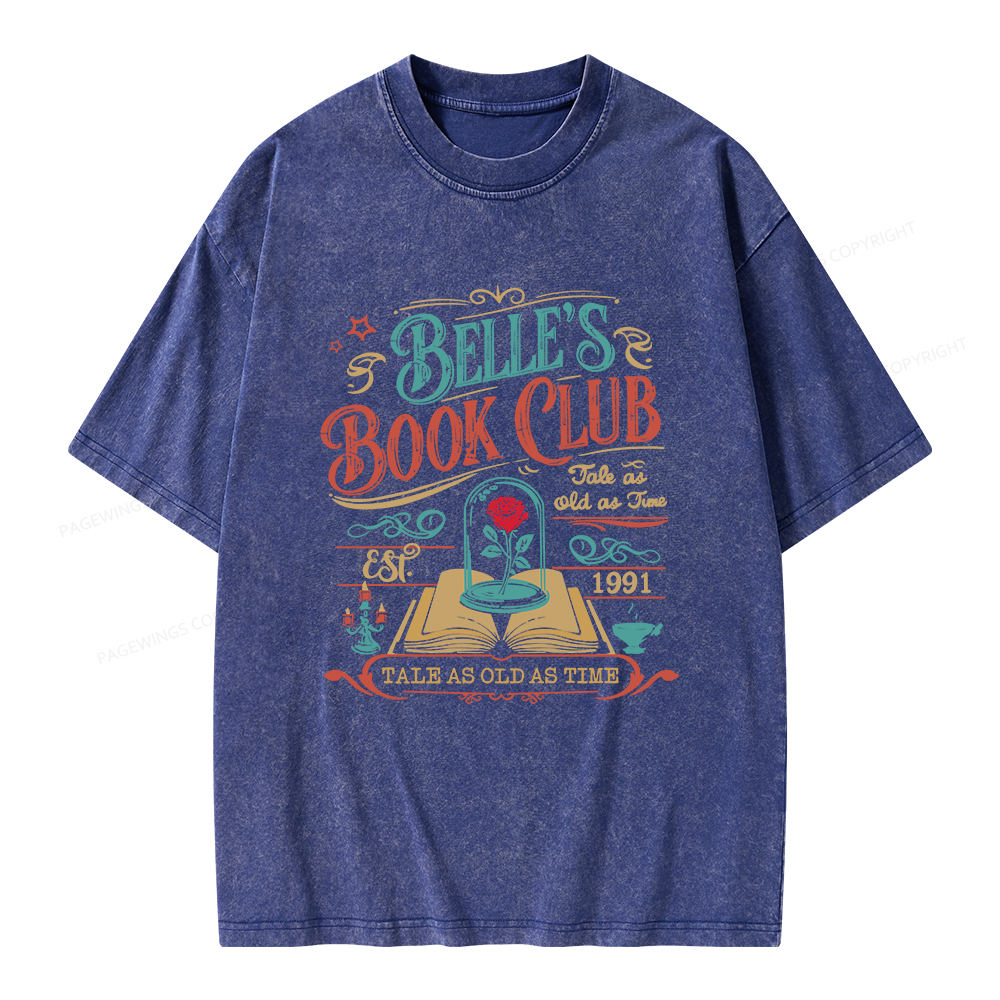 Pagewings Belle‘s Book Club Unisex Washed T-shirt