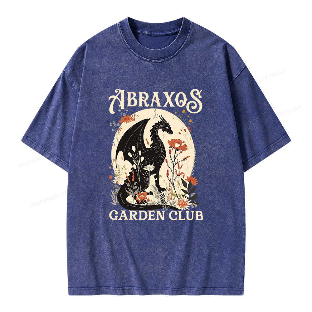 Pagewings Abraxos Flower Garden Club Unisex Washed T-shirt