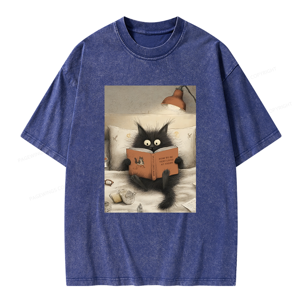 Pagewings Funny Bookish Unisex Washed T-shirt