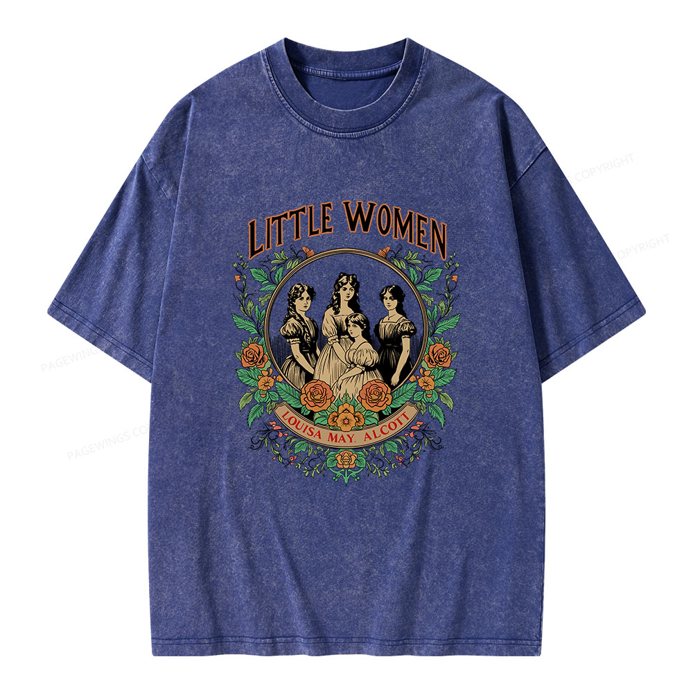 Pagewings Little Women  Unisex Washed T-shirt