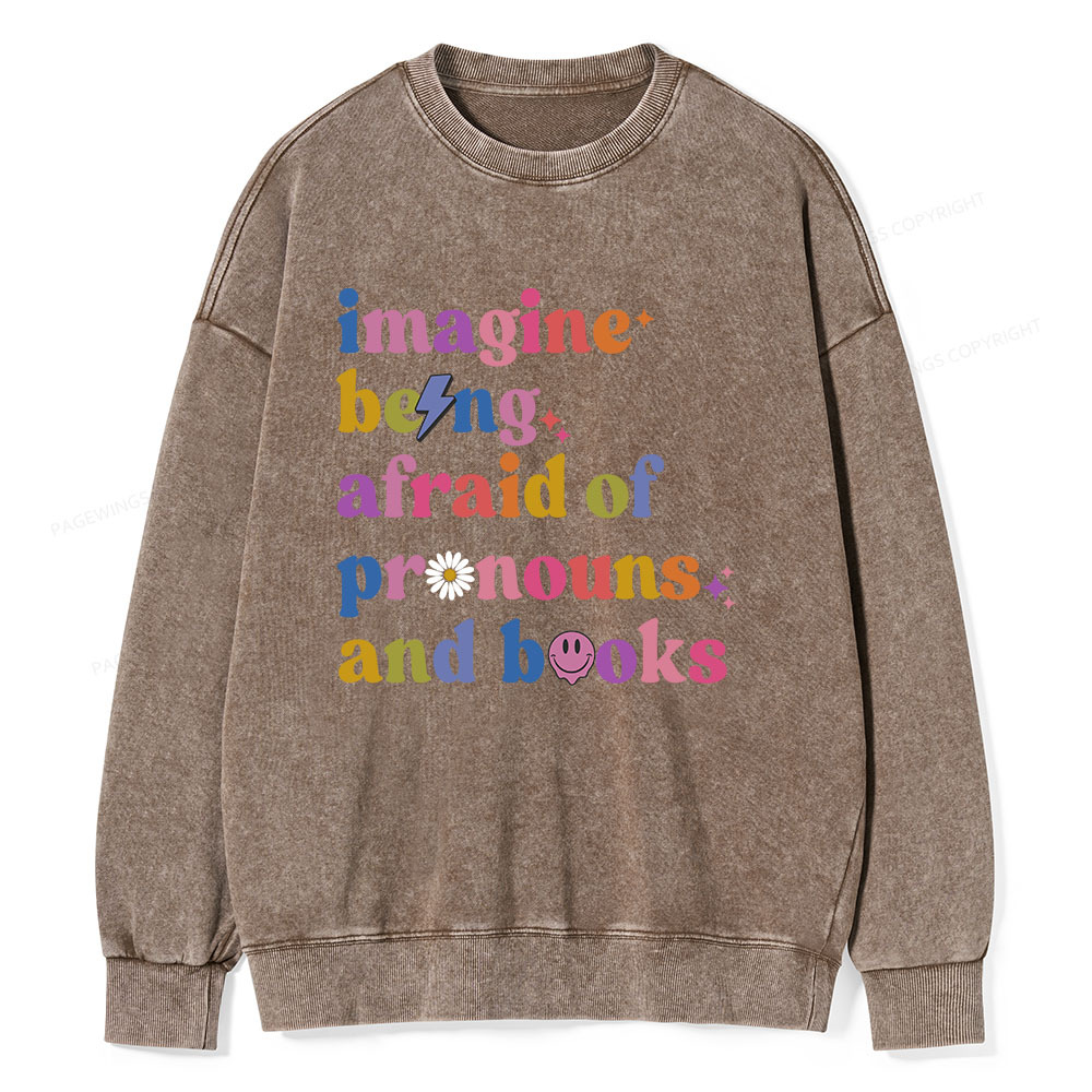 Pagewings Queer Book Club Unisex Washed Sweatshirt