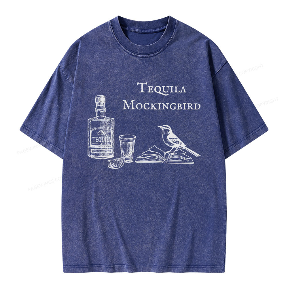 Pagewings Tequila Mockingbird Unisex Washed T-shirt