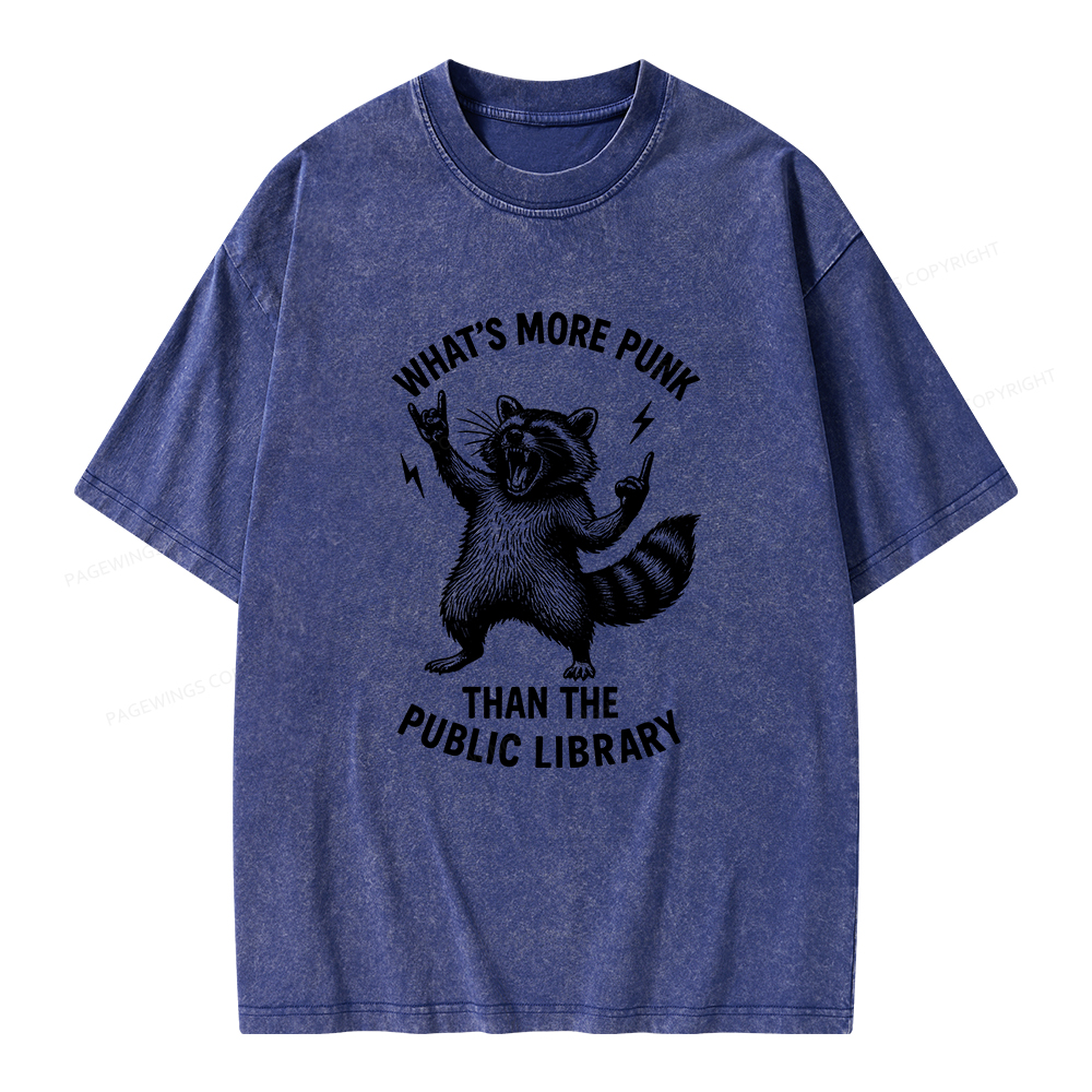 Pagewings What’s More Punk Than The Public Library Unisex Washed T-shirt