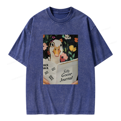 Pagewings Silly Goose Journal Unisex Washed T-shirt