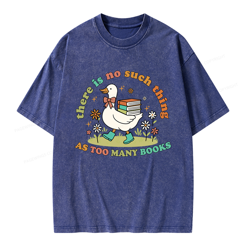 Pagewings Cute Bookish Goose Unisex Washed T-shirt