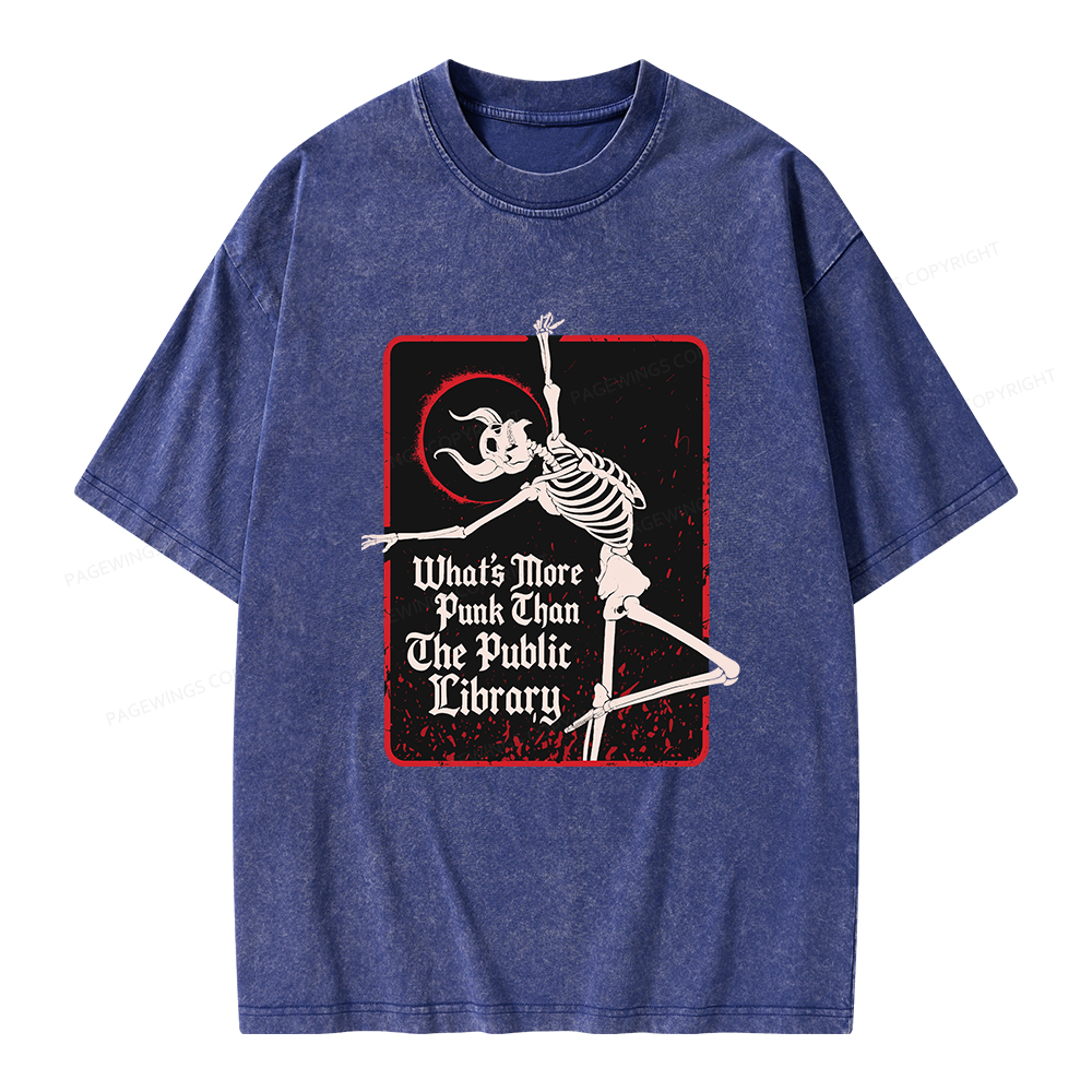 Pagewings What's More Punk Than The Public Library Unisex Washed T-shirt