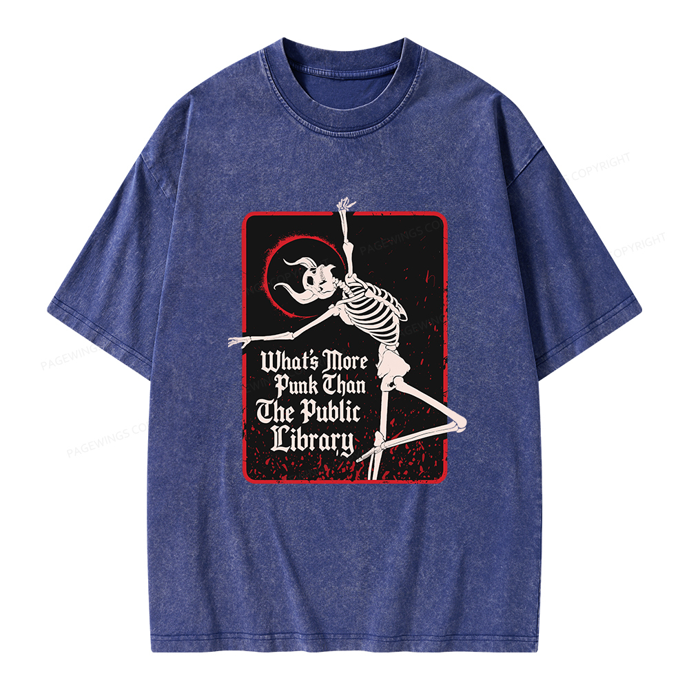 Pagewings What's More Punk Than The Public Library Unisex Washed T-shirt