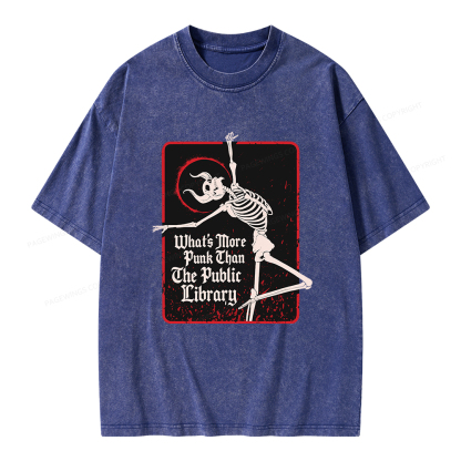 Pagewings What's More Punk Than The Public Library Unisex Washed T-shirt