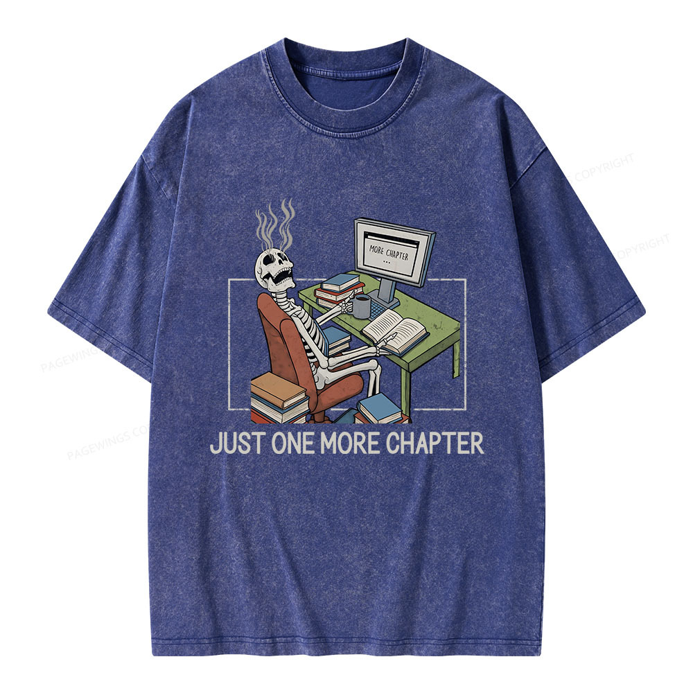 Pagewings Just One More Chapter Unisex Washed T-shirt