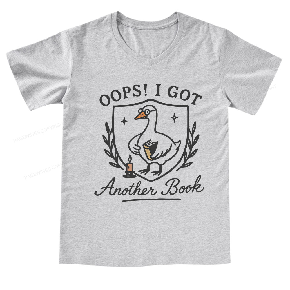 Pagewings Oops I Got Another Book V-neck T-shirt