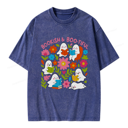 Pagewings Bookish & Boo-tiful Unisex Washed T-shirt