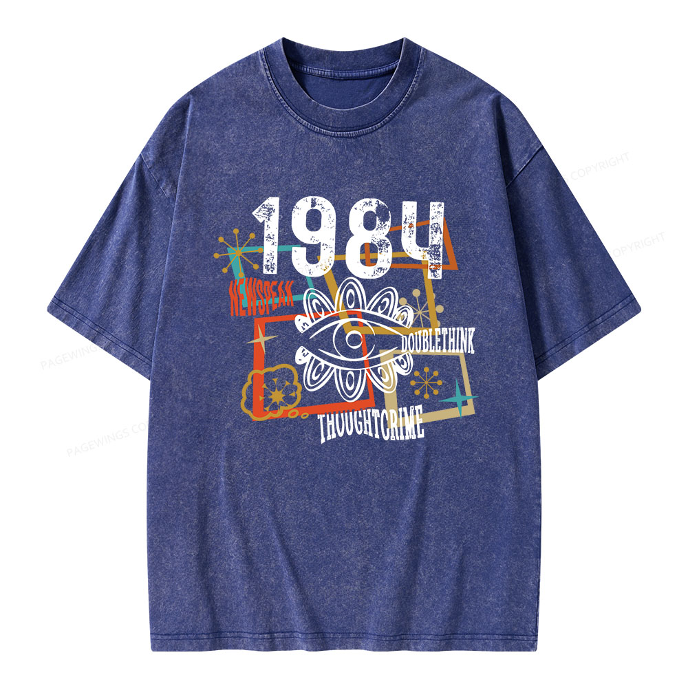 Pagewings 1984 Orwell Unisex Washed T-shirt