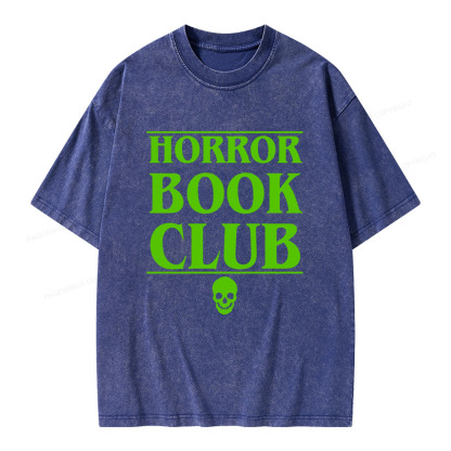 Pagewings Horror Book Club Unisex Washed T-shirt