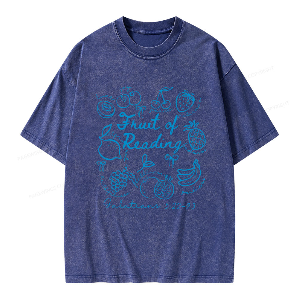 Pagewings Fruit Of Reading Unisex Washed T-shirt