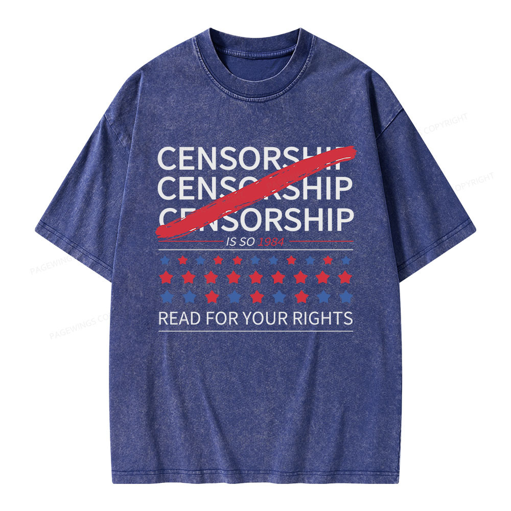Pagewings Censorship Is So 1984 Unisex Washed T-shirt