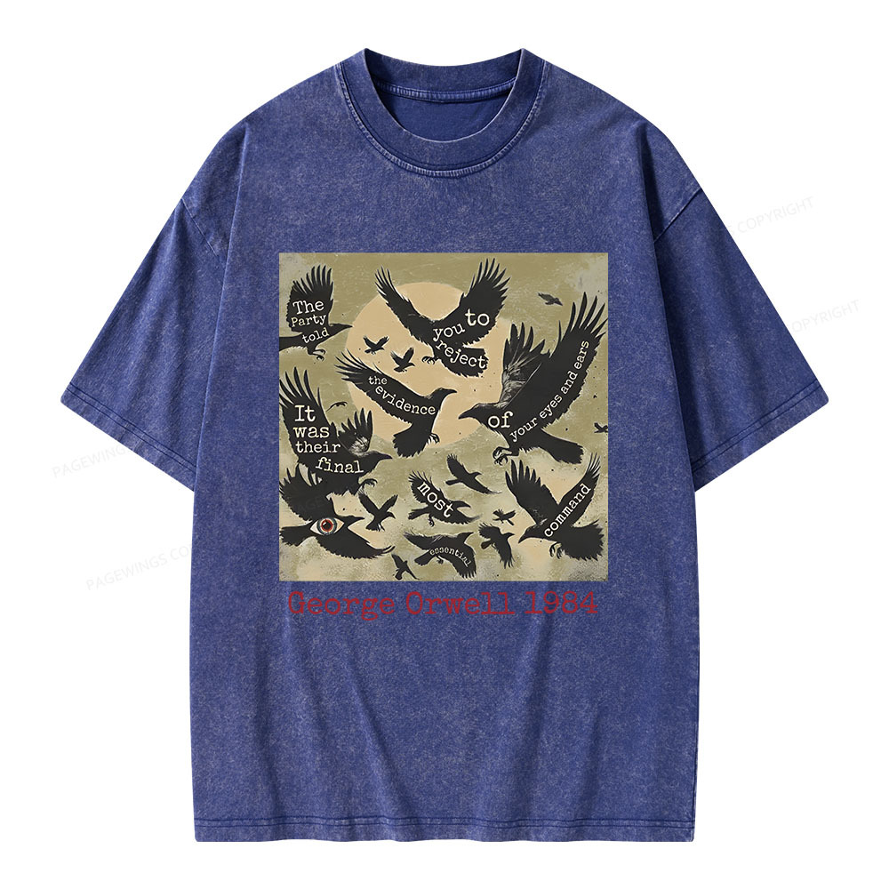 Pagewings It Was Their Final 1984 Unisex Washed T-shirt