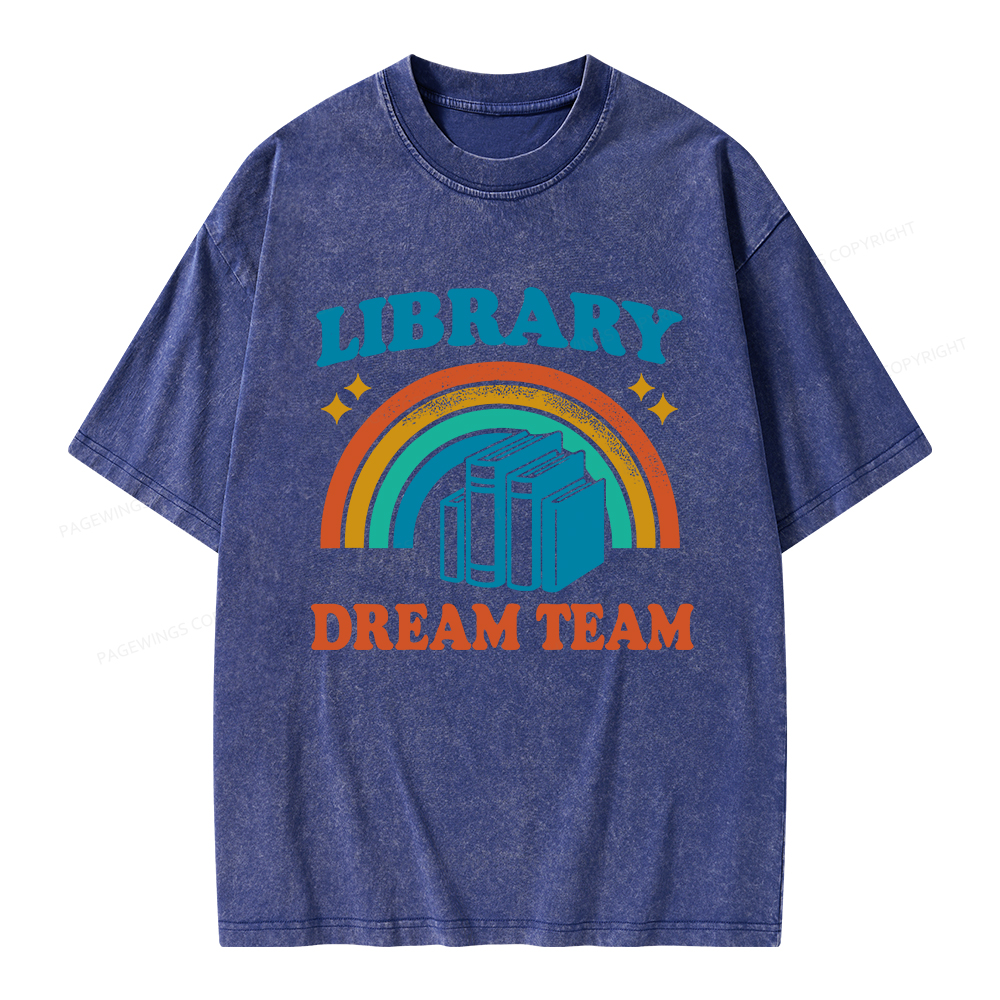 Pagewings Library Dream Team Unisex Washed T-shirt