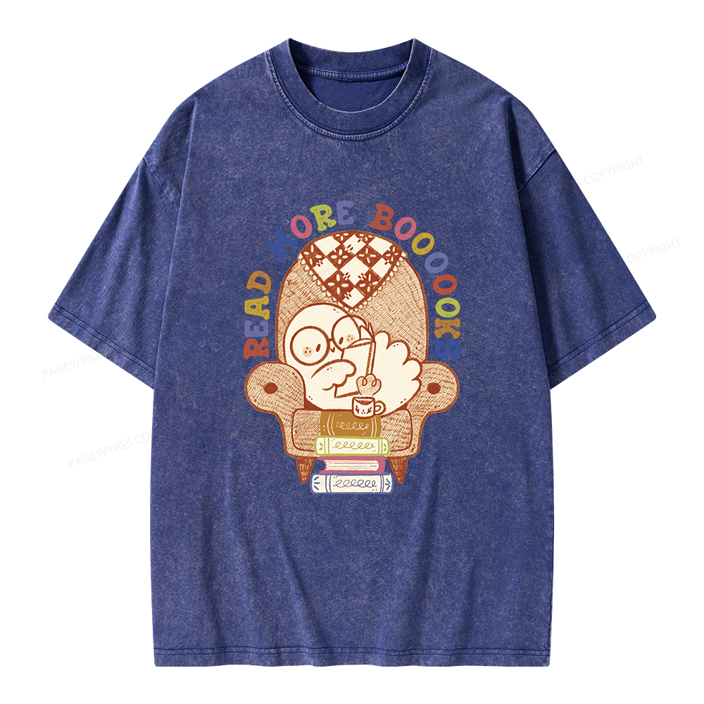 Pagewings Read More Boooooks Unisex Washed T-shirt